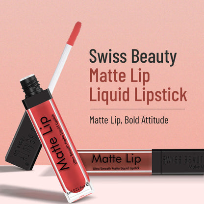 Swiss Beauty Ultra Smooth Matte Liquid Lipstick - 23 Iconic Nude