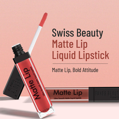 Swiss Beauty Ultra Smooth Matte Liquid Lipstick - 38 Manogany