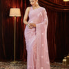 Dhiyona KS Women's Women Embellished Embroidered Pure Georgette Saree