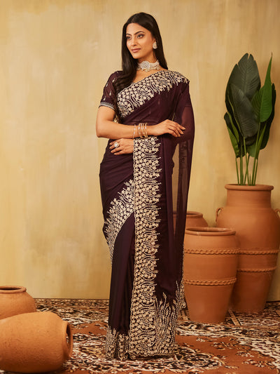 Indyancart KS Women's Women Embroidered Saree
