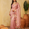 Dhiyona KS Women's Solid Embroidered Organza Saree