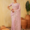 Dhiyona KS Women's Floral Embroidered Pure Chiffon Saree