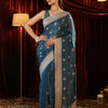 Dhiyona KS Women's Embellished Embroidered Pure Chiffon Saree