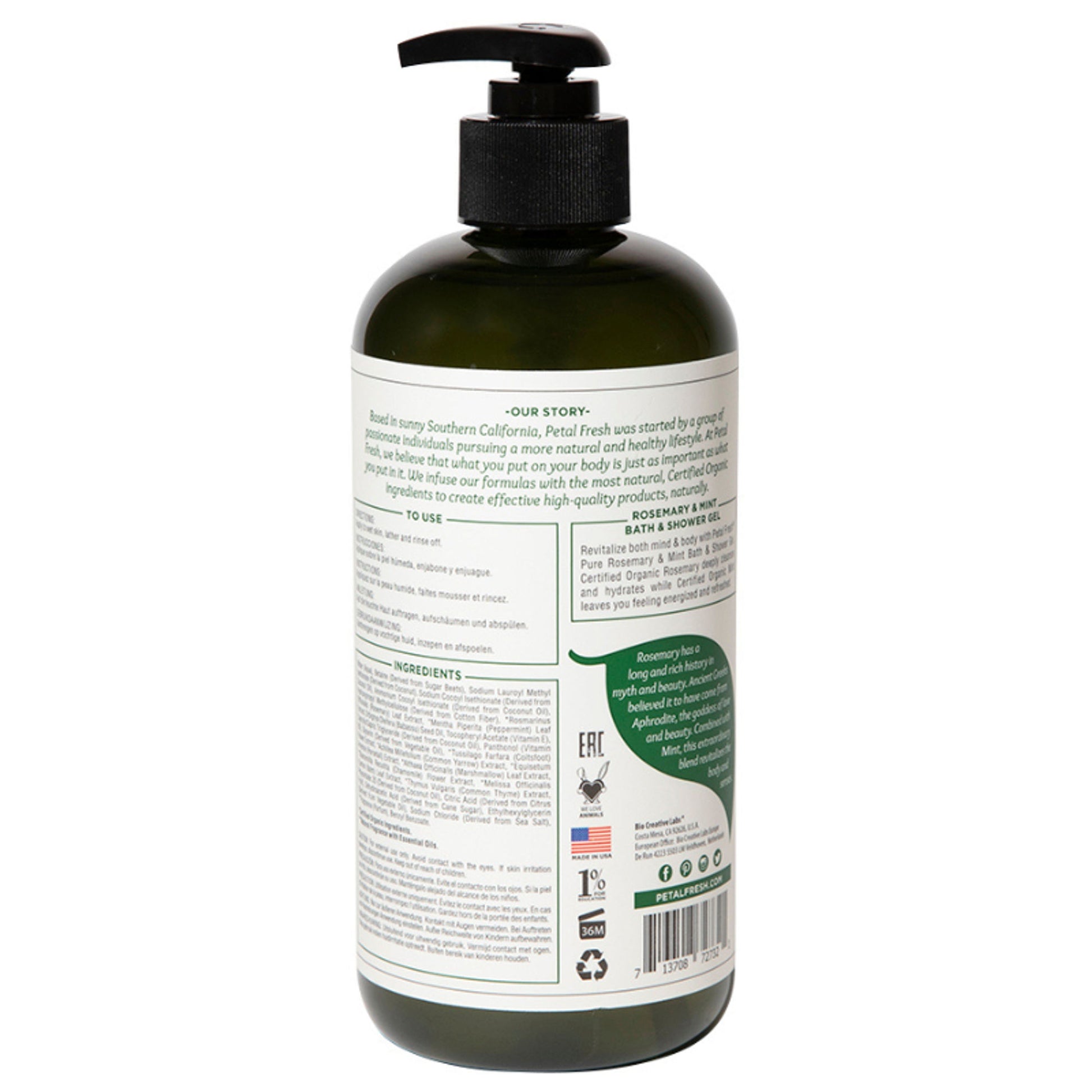 Petal Fresh Pure Rosemary & Mint Energizing Bath & Shower Gel