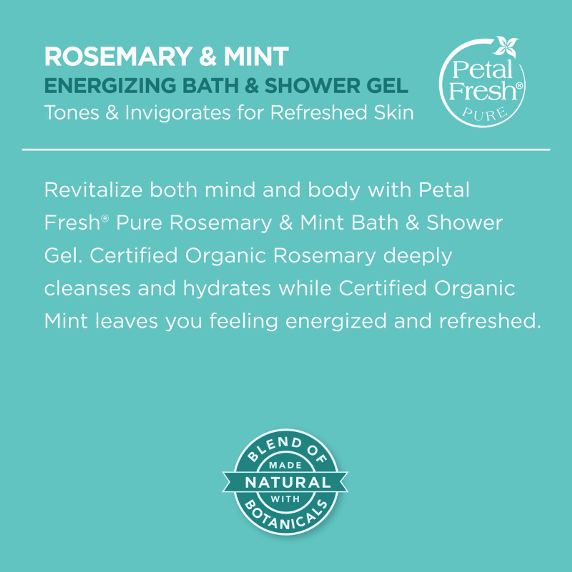 Petal Fresh Pure Rosemary & Mint Energizing Bath & Shower Gel