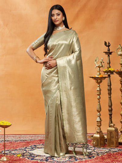 Indyancart KS Women's Woven Design Zari Banarasi Saree