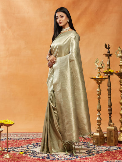 Indyancart KS Women's Woven Design Zari Banarasi Saree
