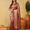 Dhiyona KS Women's Woven Design Zari Banarasi Saree With Unstitched Blouse Piece