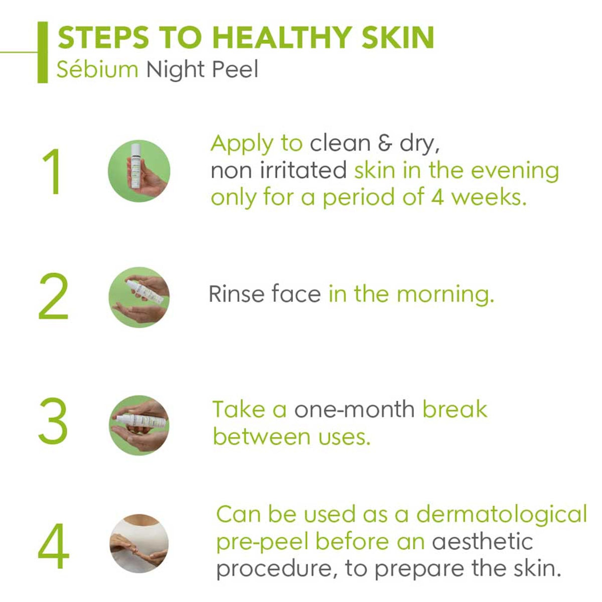Bioderma Night Peel Sebium for oily, acne-prone skin with glycolic acid, showing the product bottle and packaging.