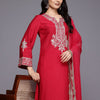 Dhiyona VA Women'sEthnic Motifs Yoke Design Kurta With Trousers & Dupatta