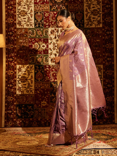 Indyancart KS Women's Woven Design Zari Art Silk Banarasi Saree