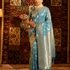 Dhiyona KS Women's Paisley Woven Design Zari Banarasi Saree