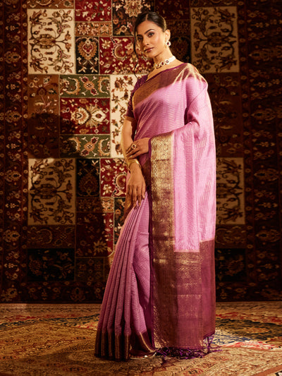 Indyancart KS Women's Woven Design Art Silk Zari Banarasi Saree
