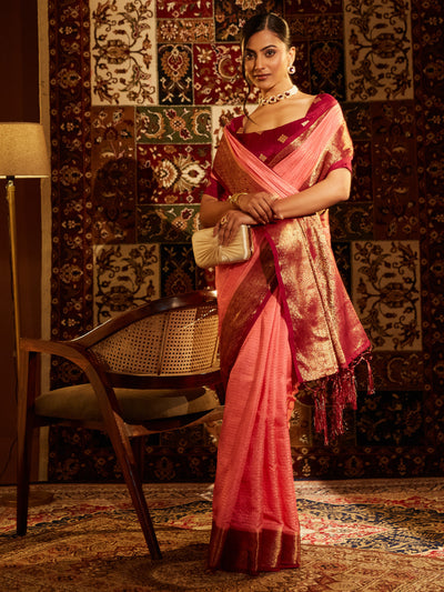 Indyancart KS Women's Woven Design Zari Art Silk Banarasi Saree