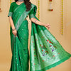 Dhiyona GR Women's Mastani Bottle Green Zari Paithani Silk Saree