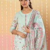 Dhiyona IE Women Floral Printed Regular Kurta with Trousers & Dupatta