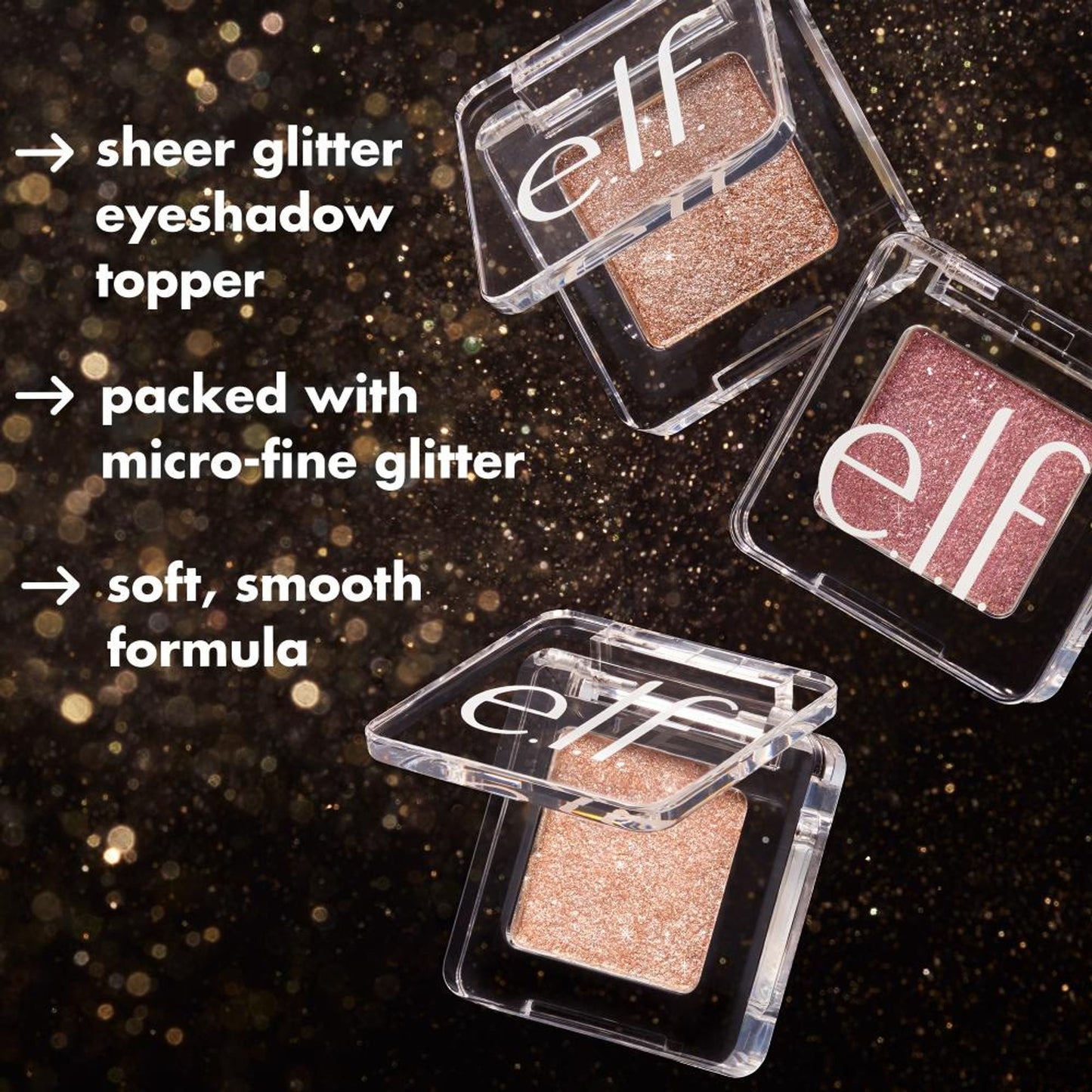 e.l.f. Cosmetics Fine as Fleck Glitter Eyeshadow - Pop Off Pink