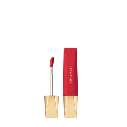Estee Lauder Pure Color Whipped Matte Lip Color in Maraschino, deep red lipstick with a smooth matte finish.