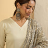 Dhiyona IE Ethnic Motifs Straight Kurta With Trousers & Dupatta