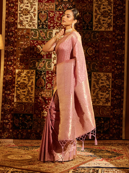 Dhiyona KS Women's Women  Woven Design Zari Art Silk Banarasi Saree