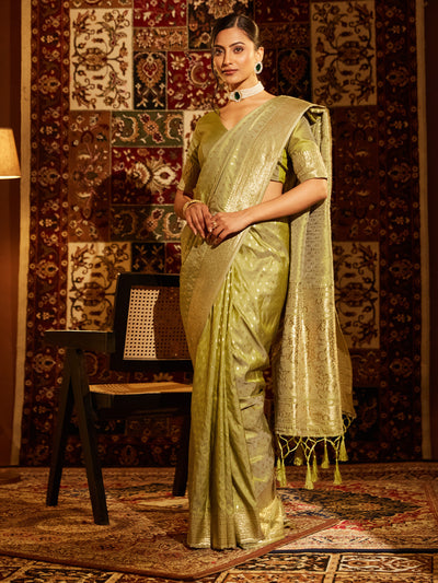 Indyancart KS Women's Woven Design Zari Art Silk Banarasi Saree