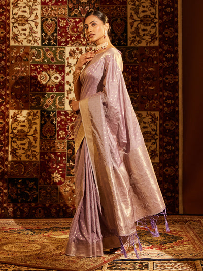 Indyancart KS Women's Woven Design Zari Banarasi Saree