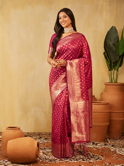 Indyancart KS Women's Ethnic Motifs Zari Art Silk Designer Banarasi Saree