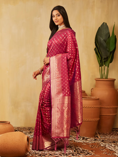 Indyancart KS Women's Ethnic Motifs Zari Art Silk Designer Banarasi Saree