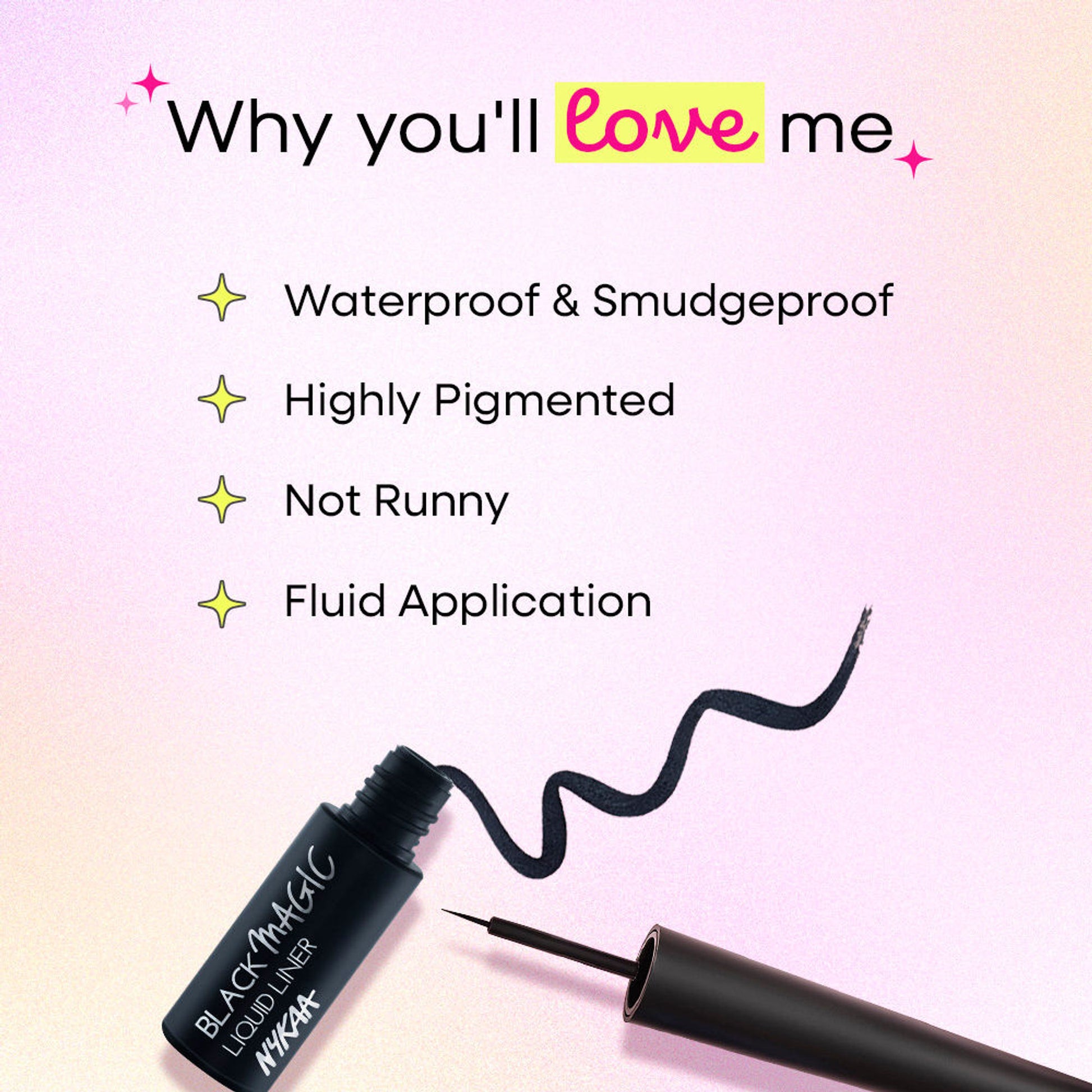 Nykaa Black Magic Liquid Eyeliner - Super Black 01