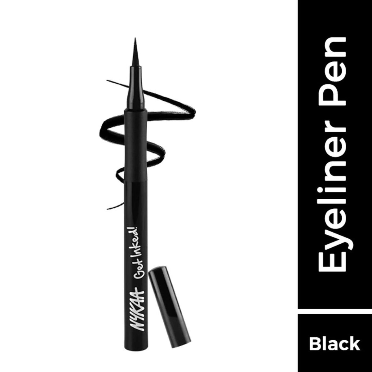 Nykaa Get Inked! Sketch Eyeliner Pen in Onyx 01 from Nykaa Cosmetics, featuring a sleek black eyeliner pen with precise tip.