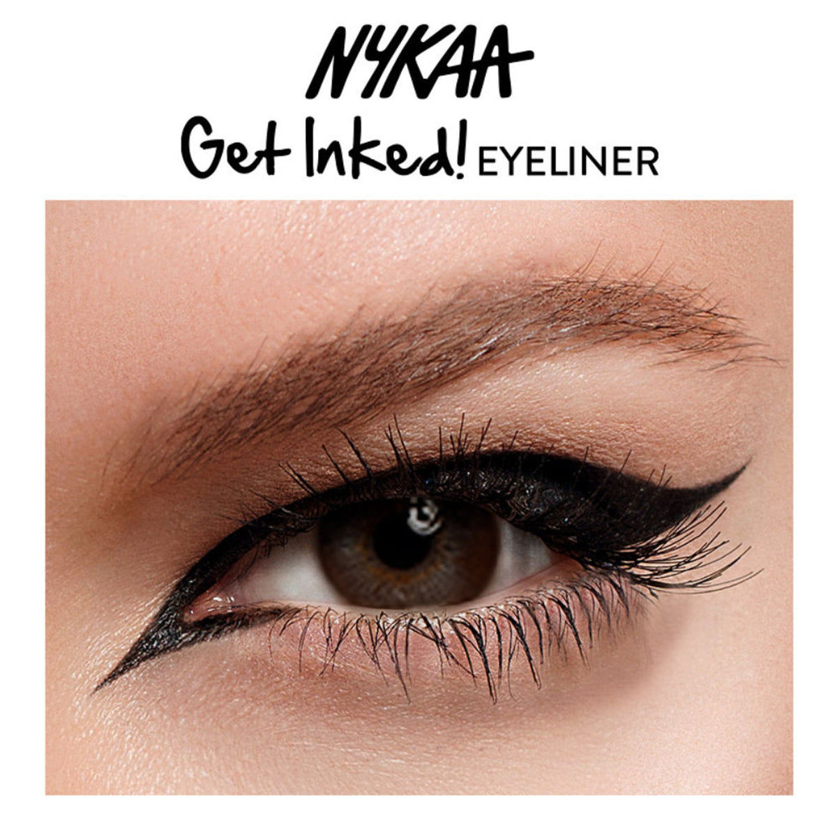 Nykaa Get Inked! Sketch Eyeliner Pen in Onyx 01 with precise black ink, featuring a fine tip for detailed eyeliner application.