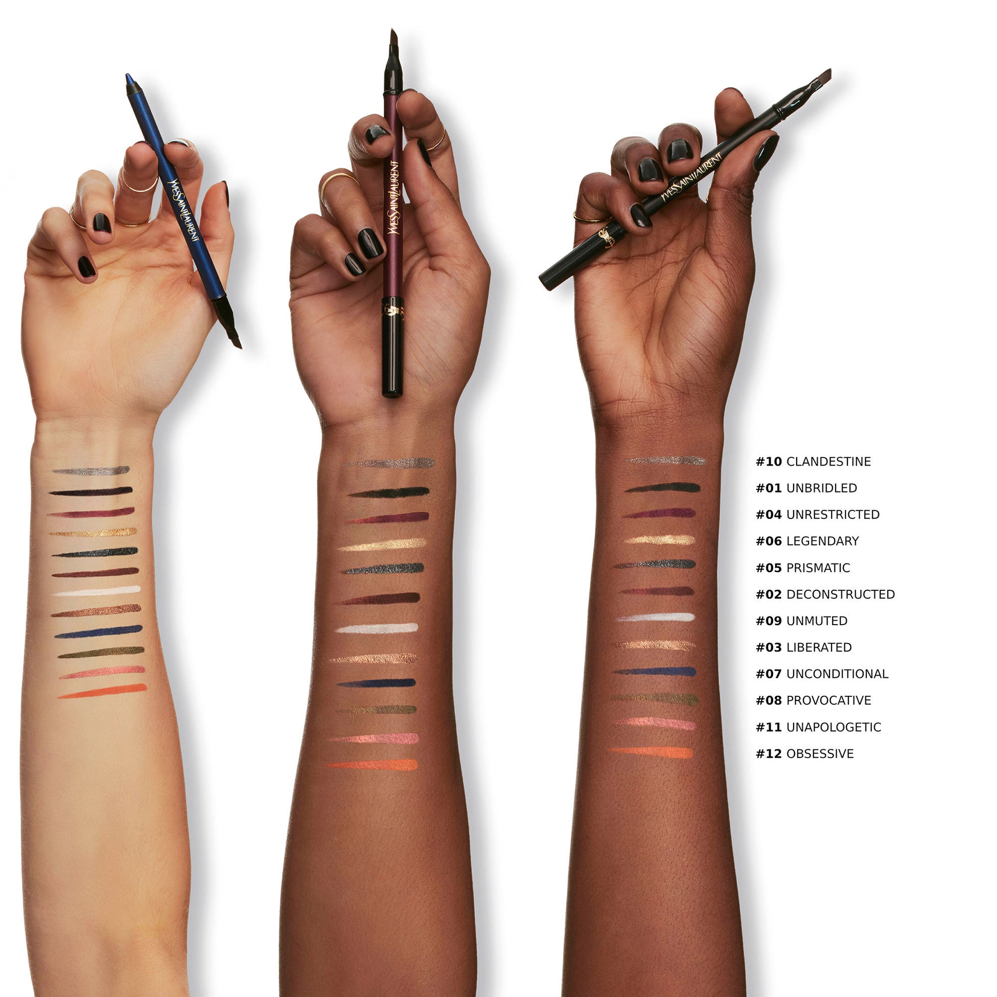 Yves Saint Laurent Lines Liberated Long-Lasting Waterproof Eye Pencil - 01 Unbridled Black - 07 Unconditional Marine
