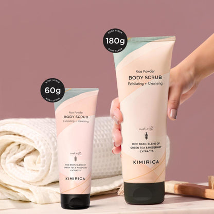 Kimirica Exfoliating, Cleansing & Moisturising Rice Powder Body Scrub Tube