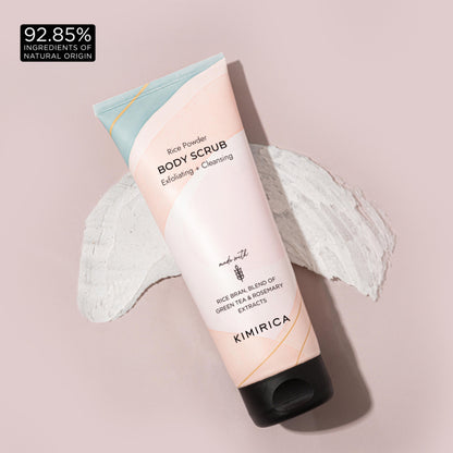Kimirica Exfoliating, Cleansing & Moisturising Rice Powder Body Scrub Tube