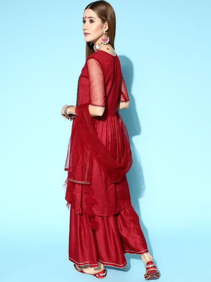 Indyancart IE Abstract Liva Kurta Set