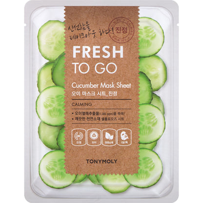 TONYMOLY Korean Fresh To Go Face Sheet Mask - Cucumber