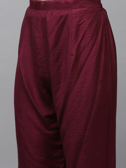 Dhiyona IE Floral Embroidered Sequinned Pure Cotton Kurta with Trousers & Dupatta