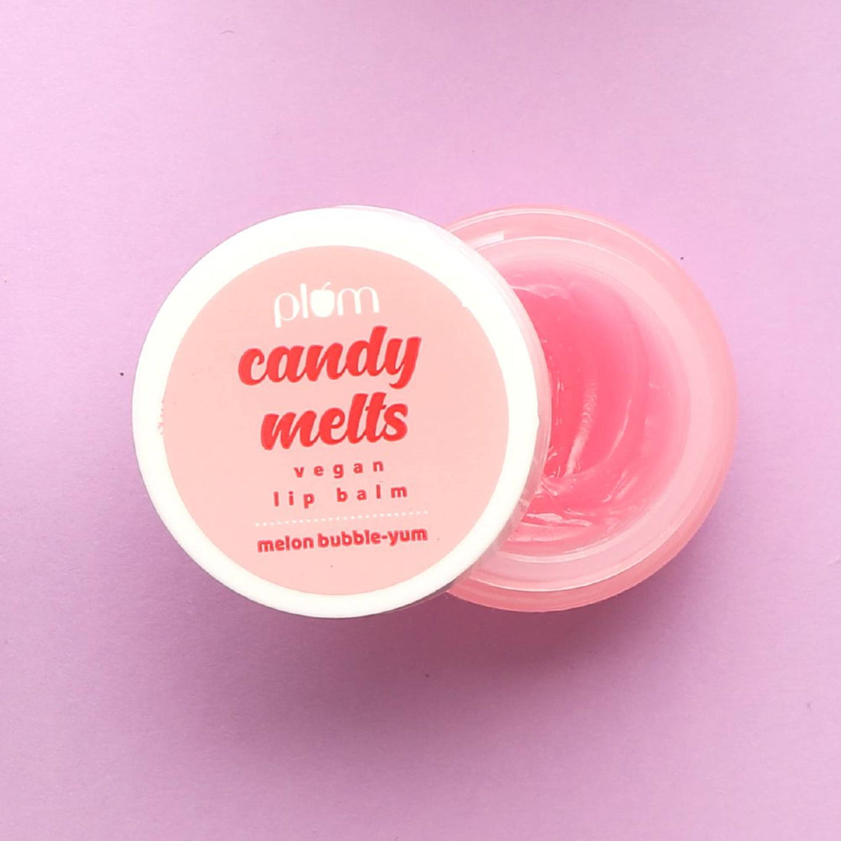 Plum Candy Melts Vegan Lip Balm - Melon Bubble-Yum