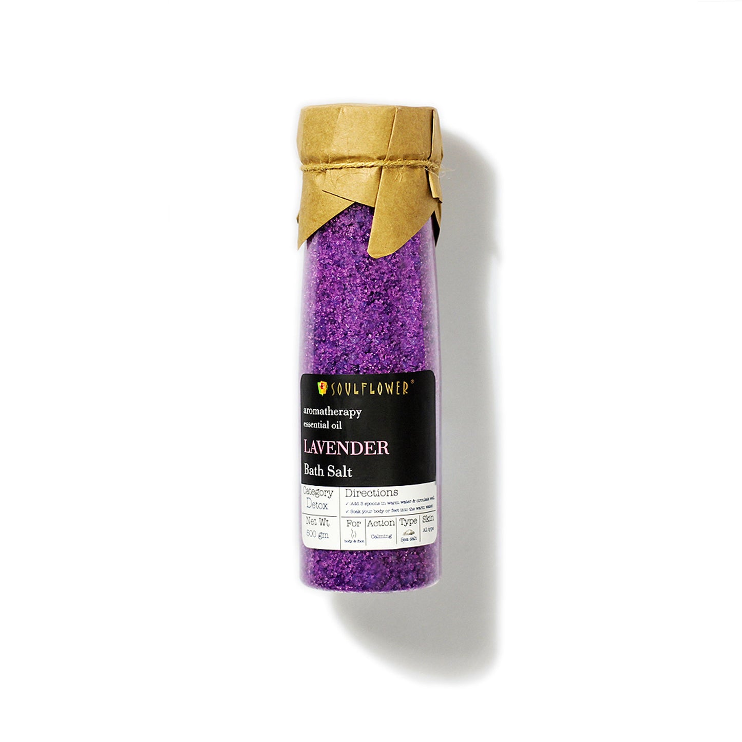 Soulflower Exfoliating Lavender Body Scrub & Epsom Bath Salt, Vitamin E, Olive, Relaxing Muscle Pain