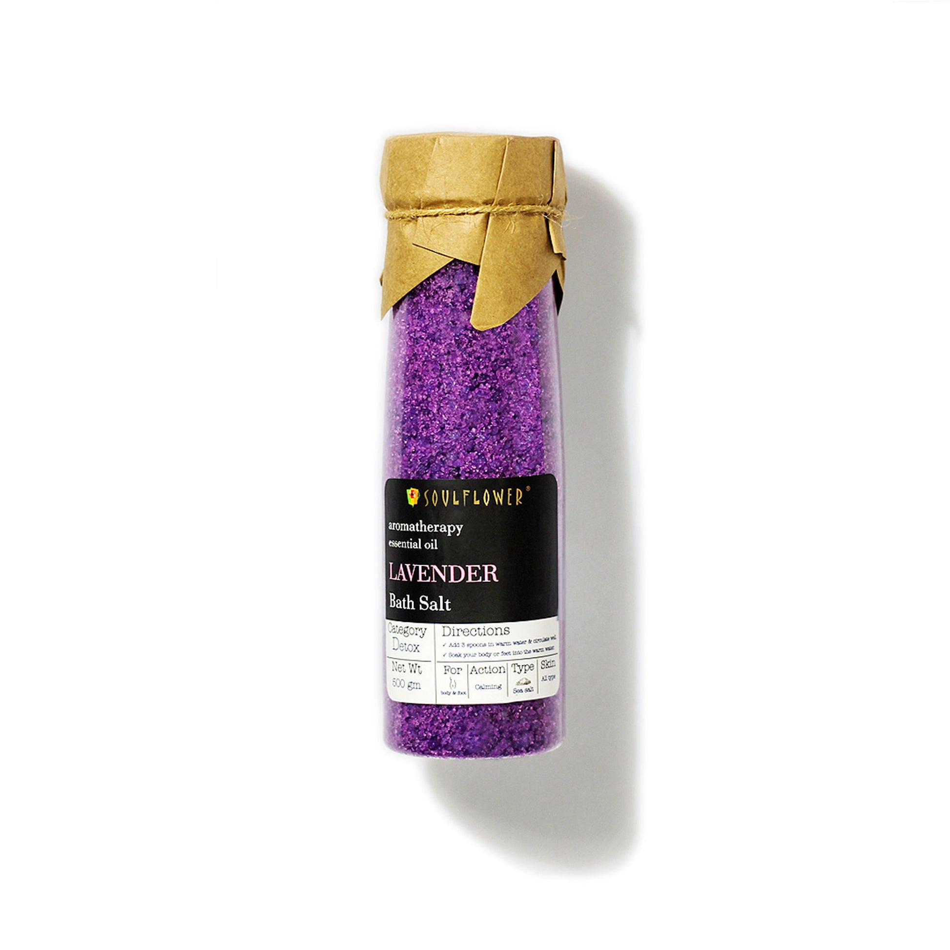 Soulflower Exfoliating Lavender Body Scrub & Epsom Bath Salt, Vitamin E, Olive, Relaxing Muscle Pain