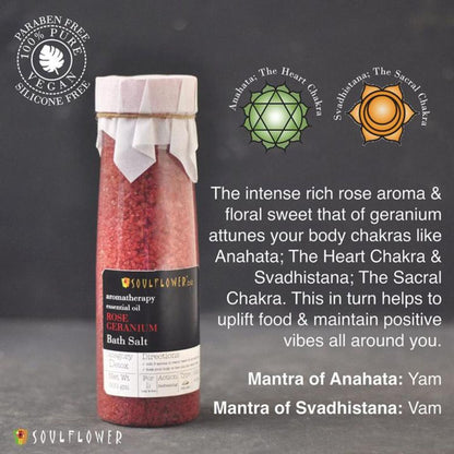 Soulflower Exfoliating Rose Geranium Body Scrub & Epsom Bath Salt, Vitamin E Olive for Shoulder Pain