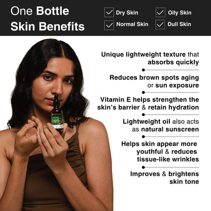 Soulflower Moroccan Argan Coldpressed Oil Hair Serum for Frizz Control, Pre Bonding Oil