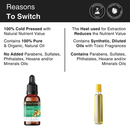 Soulflower Moroccan Argan Coldpressed Oil Hair Serum for Frizz Control, Pre Bonding Oil