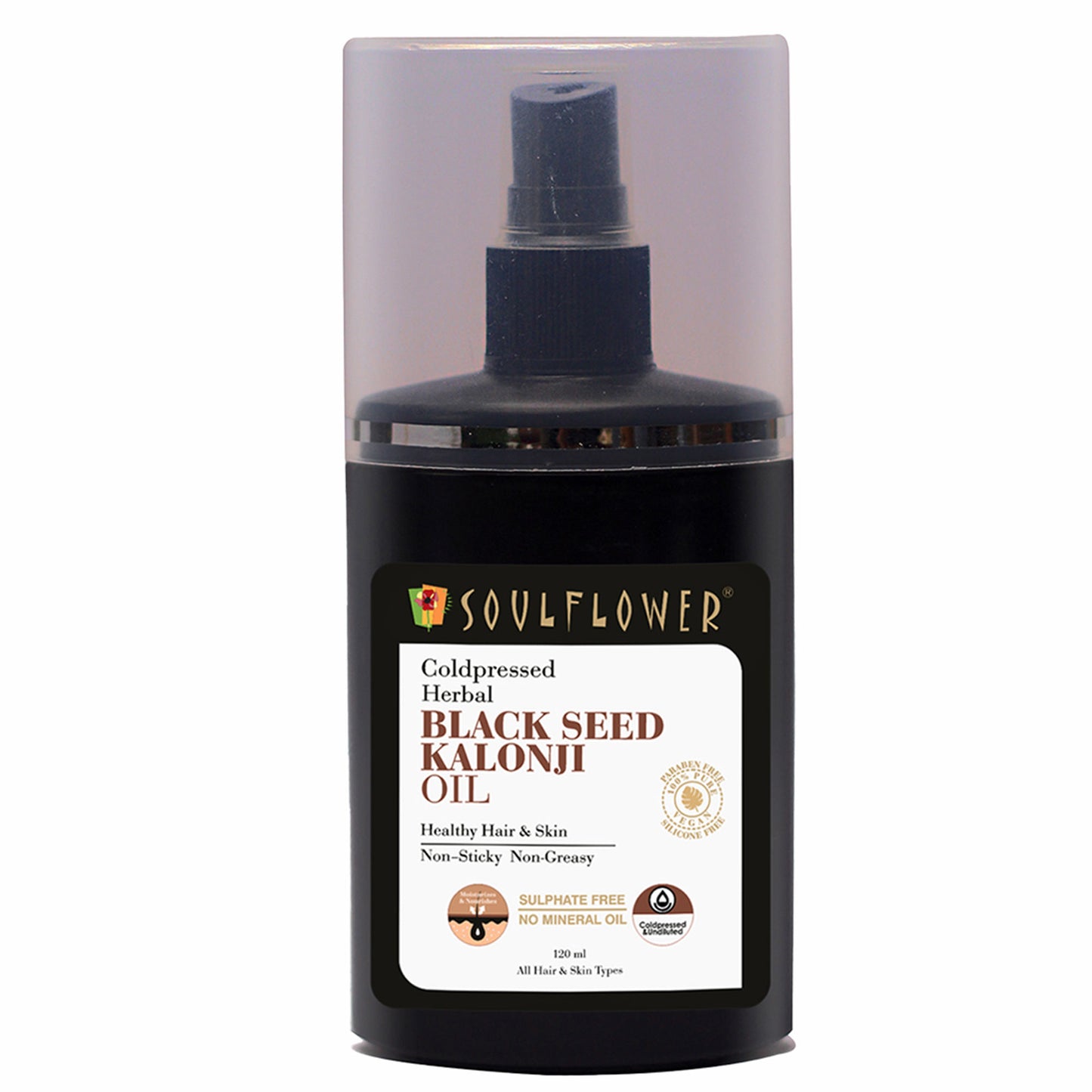 Soulflower Cold Pressed Black Seed Kalonji Hair Oil For Hair Growth & Hair Fall Control