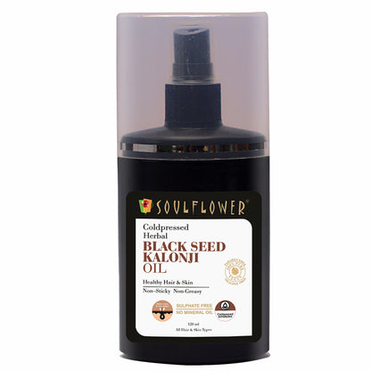 Soulflower Cold Pressed Black Seed Kalonji Hair Oil For Hair Growth & Hair Fall Control