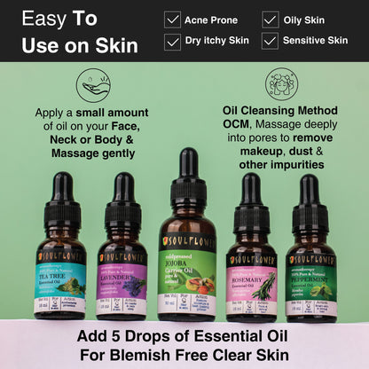 Soulflower Organic Virgin Jojoba Carrier Hair Oil, Skincare, Face & Body, Cold-Pressed