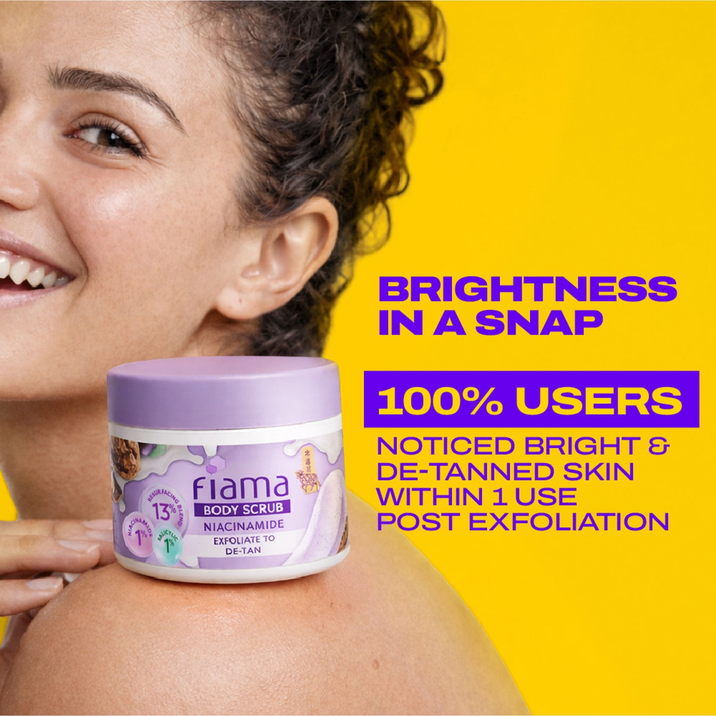 Fiama De Tan Body Scrub With 1% Niacinamide