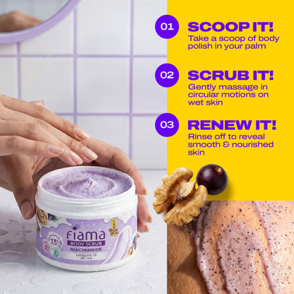 Fiama De Tan Body Scrub With 1% Niacinamide