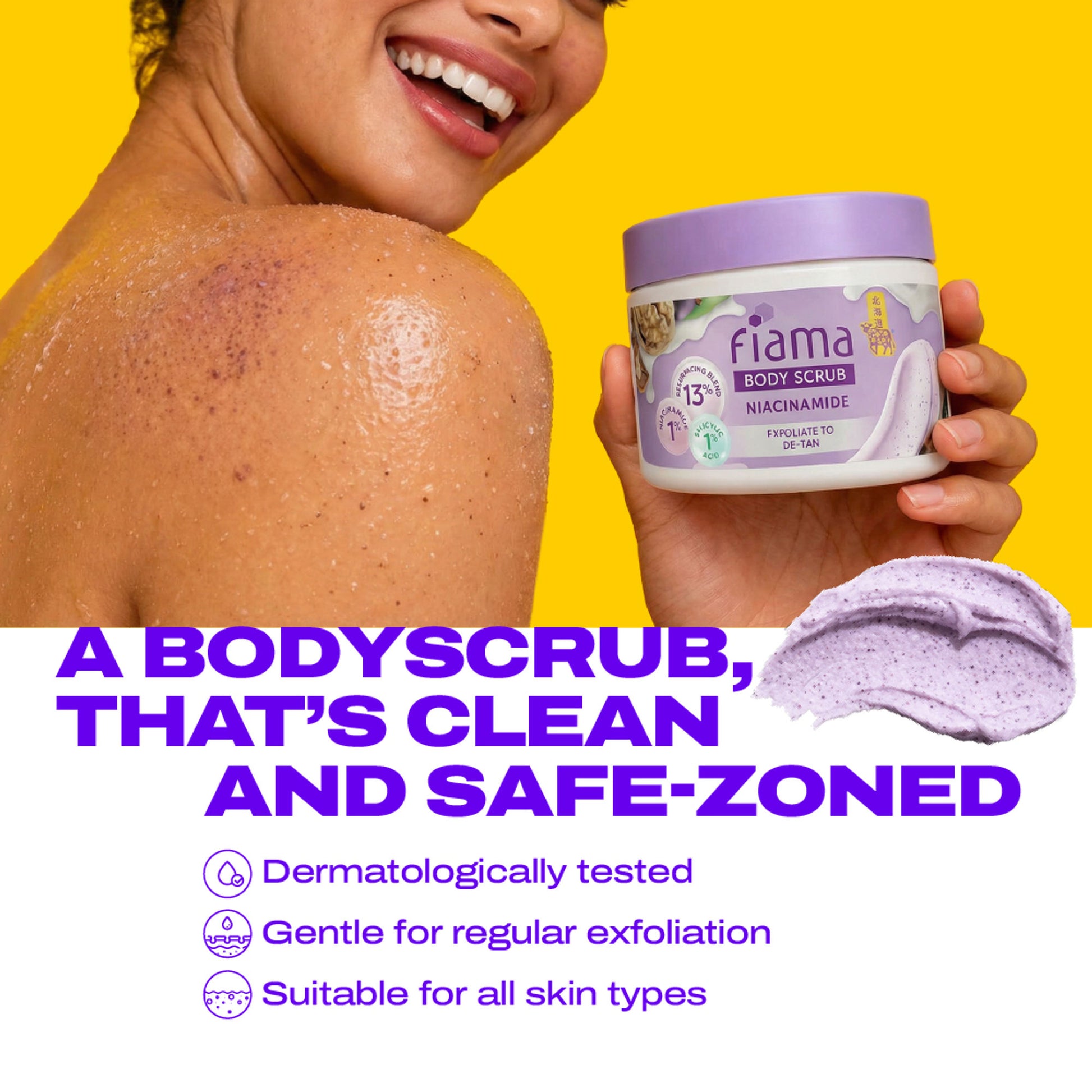 Fiama De Tan Body Scrub With 1% Niacinamide