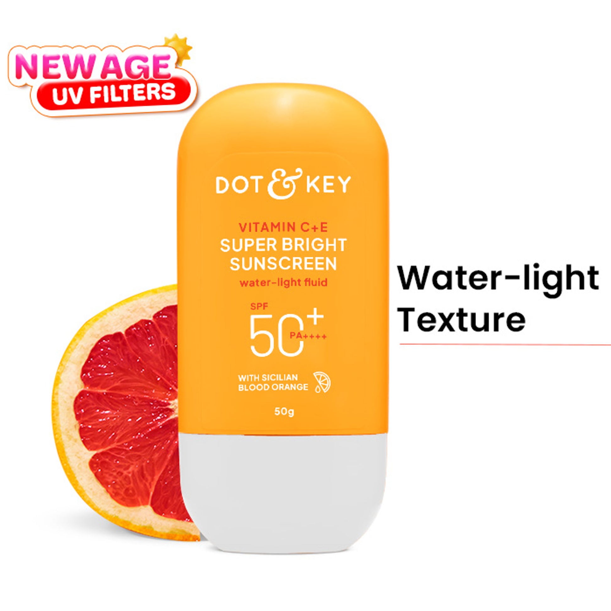 Dot & Key Vitamin C + E Super Bright Sunscreen, SPF 50+ PA++++ In-Vivo Tested